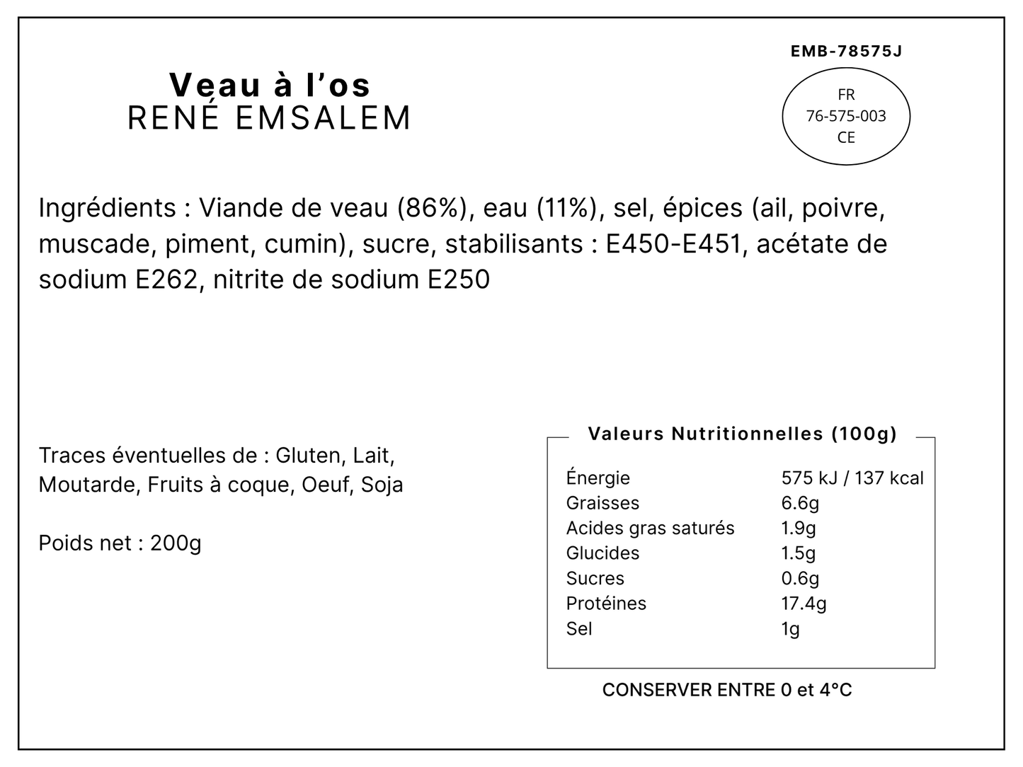 Veau à l'os