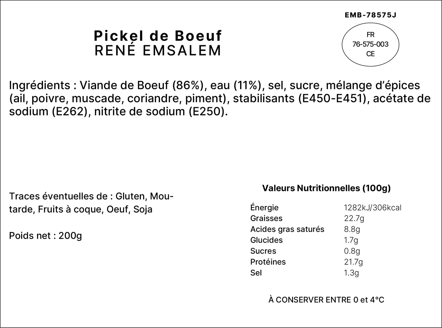 Pickel de Boeuf - 200gr