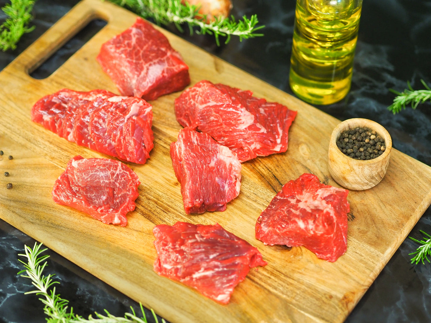 Bourguignon de boeuf en cubes